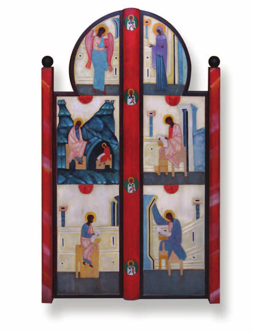 6. Jerzy Nowosielski, carskie wrota, olej na płótnie na desce, 155 x 94,5 cm,