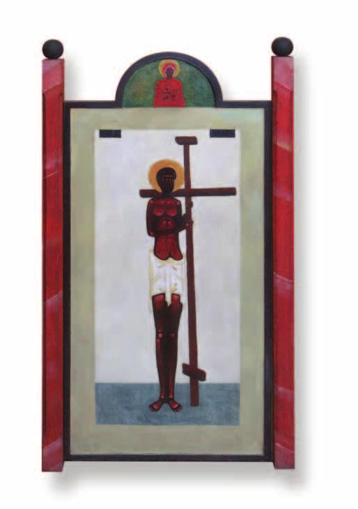 9. Jerzy Nowosielski, Dobry Łotr, Święta Piatnica, diakońskie wrota, olej na płótnie na desce, 131 x 70 cm, 1972 10.