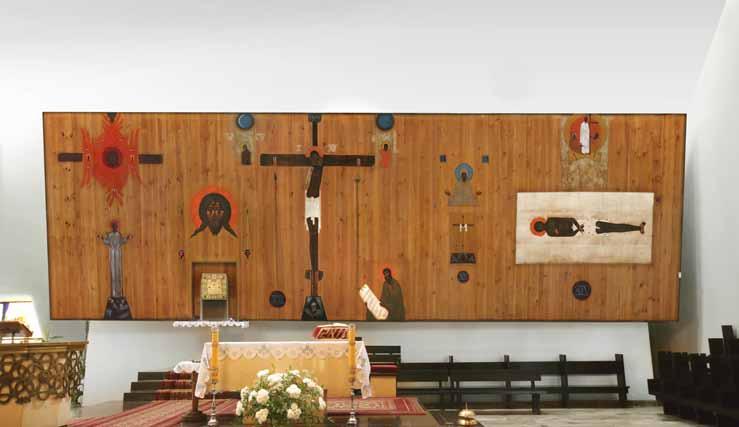 18. Jerzy Nowosielski, panneau ołtarzowe, akryl na desce, 400 x