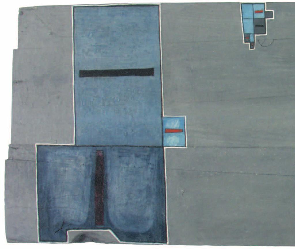 21. Jerzy Nowosielski, Abstrakcja, tempera na desce, 28 x 64 cm, 1958, depozyt w Kolekcji