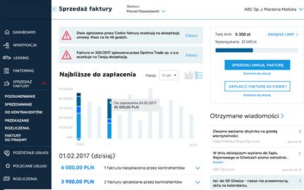 Kompleksowa platforma dla firm faktoringowych PRACUJ SPRAWNIEJ, SPRZEDAWAJ WIĘCEJ OGRANICZ RYZYKO DZIAŁALNOŚCI Platforma dopasowana do wymagań branży i współczesnego faktoringu Rozwiązanie