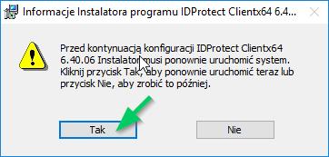 Aplikacja IDProtect została zainstalowana.