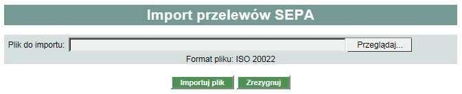 Przycisk [Zapisz tylko poprawne przelewy] spowoduje zapisanie danych przelewów.