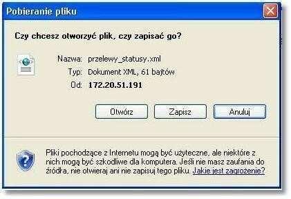Eksport statusów przelewów Eksport statusów przelewów dostępny jest w opcji Przelewy lub w opcji Przelewy ->