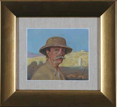 21. Wlastimil Hofman (1881 1970) Autoportret z Jerozolimy 1946 olej/tektura 12,5 x 15 cm sygn. p.d.