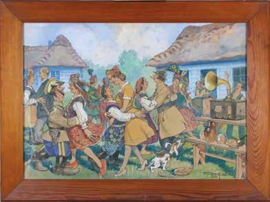 36. Zygmunt Wierciak (1881 1950) Wesele krakowskie 1947 akwarela, tusz/papier 58 x 82 cm sygn.