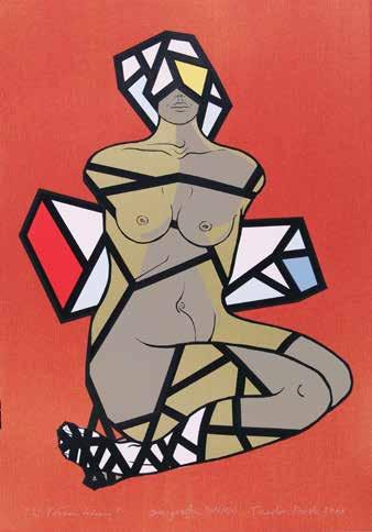 1955) Rhombus figura pneumatyczna łącząca farfocel z syfonem 2000 litografia, linoryt, sitodruk/papier 57 x 70 cm (odcisk z płyty), 60 x 77,5 cm (arkusz), ed.