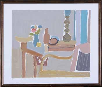 96. Samuel Tepler (1918 1998) Martwa natura litografia barwna/papier 49,5 x 57 cm sygn. i opisany p.d.