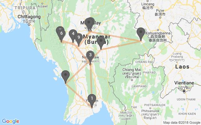 Travel program Dzień 1 WYLOT Z WARSZAWY DO RANGUN Spotkanie na lotnisku im. Fryderyka Chopina w Warszawie i wylot do Rangunu z przesiadką w azjatyckim porcie lotniczym.