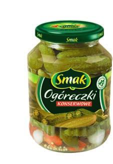 OGÓRKI Przygotowane według sprawdzonej receptury. Idealnie chrupkie.