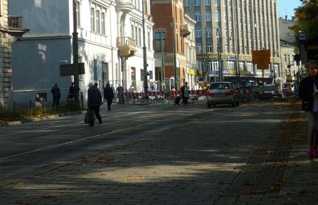 Wzdłuż ulicy Basztowej - ujęcie z