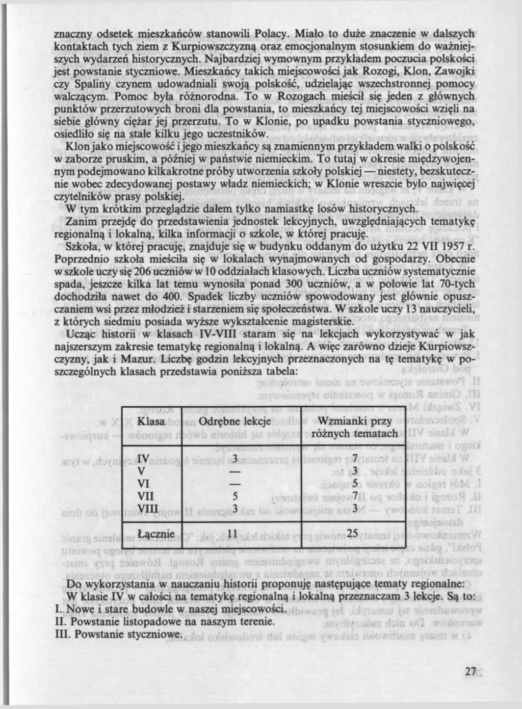 znaczny odsetek mieszkańców stanowili Polacy. Miało to duże znaczenie w dalszych kontaktach tych ziem z Kurpiowszczyzną oraz emocjonalnym stosunkiem do ważniejszych wydarzeń historycznych.