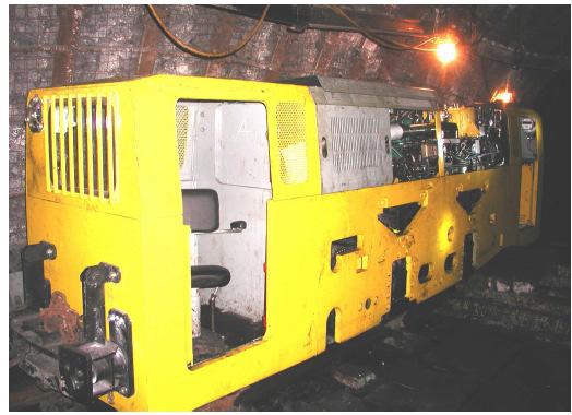 Fig. 9 Lds-100K-EMA locomotive in underground conditions [2] Rys. 9. Lokomotywa Lds-100K-EMA w warunkach dołowych [2] 7.