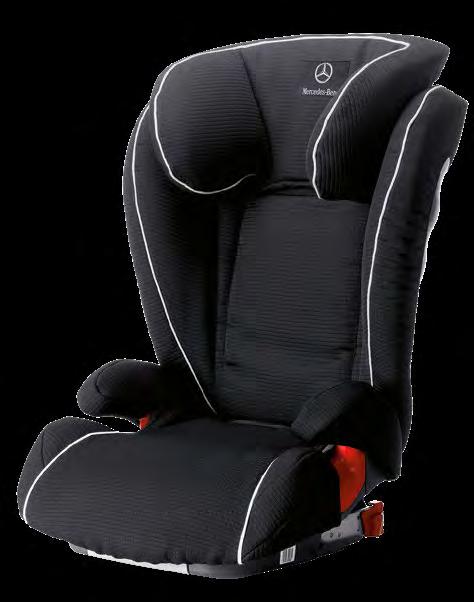 Foteliki Mercedes-Benz dostępne są w deseniu Limited Black. Pokrowce nadają się do prania i są bardzo wytrzymałe. A000 970 2002 01 Fotelik dziecięcy KIDFIX.