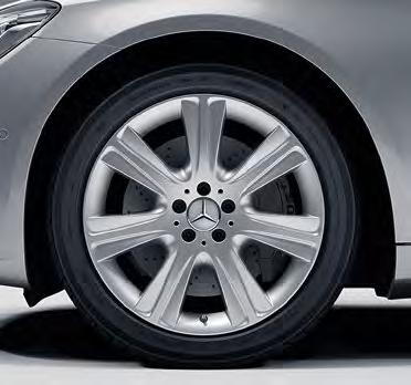 5 J x 19 ET 36 Opona: 245/45 R19 XL Obręcz: 9.5 J x 19 ET 43.5 Opona: 275/40 R19 A222 401 2102 7756 A222 401 2202 7756 07 Obręcz 7-ramienna. Wykończenie: srebrny wanad.