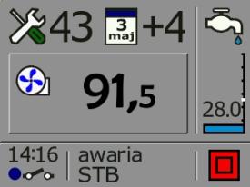 Kocioł pozostanie w trybie STOP, pracują tylko pompy C.O i CWU. AARM KOCIOŁ PRZEGRZAY. temperatura na kotle wzrosła powyżej 85 C, kocioł przechodzi w STOP, pracują tylko pompy C.O i CWU. ależy poczekać aż temperatura na kotle spadnie poniżej 85 C i zrestartować sterownik.