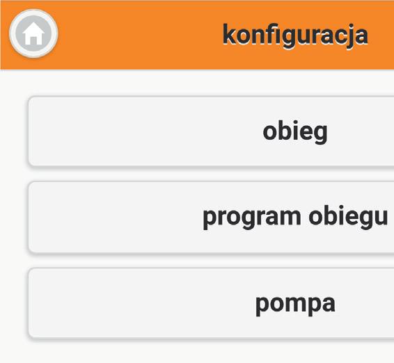 Po wyświetleniu głównego okna urządzenia należy przejść do okna konfiguracji - kod dostępu 987. 5.1.1. Ustawienia obiegu.