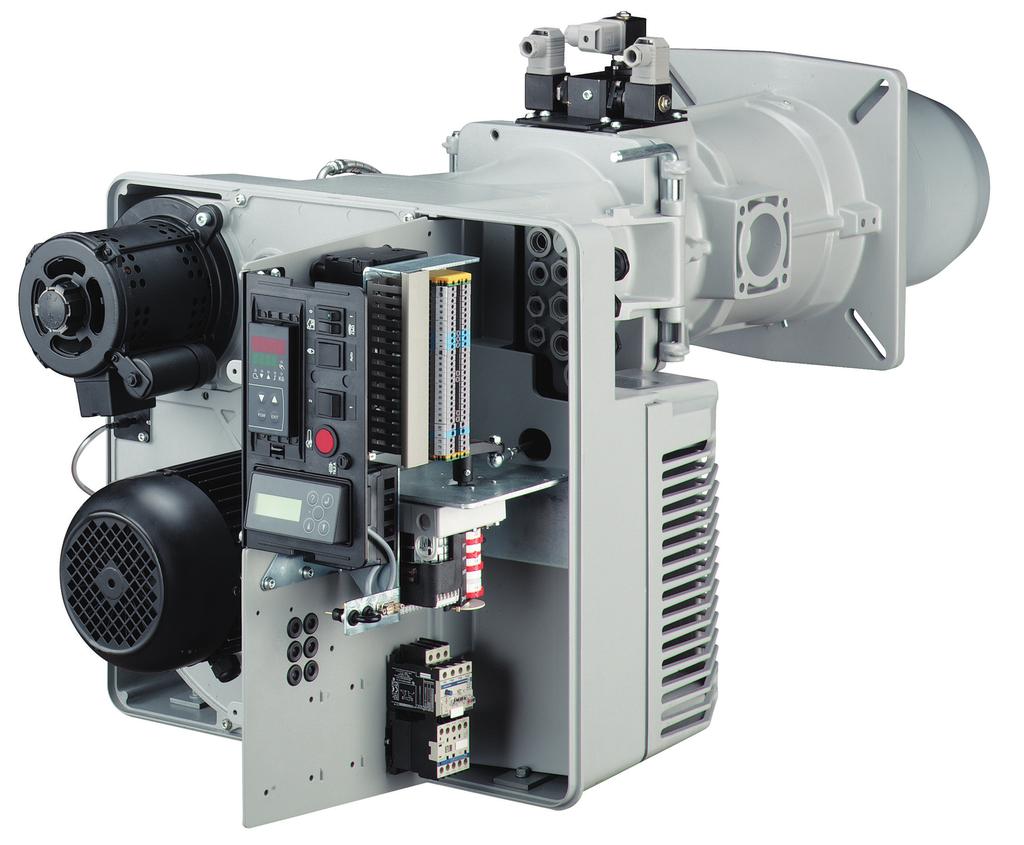 Elektroniczny transformator zapłonowy ompa olejowa z silnikiem Kołnierz mocujący Głowica spalania (dostępne 3 długości) Wziernik Tablica sterownicza ze wskaźnikami lokalnymi : - rzełącznik Start/Stop