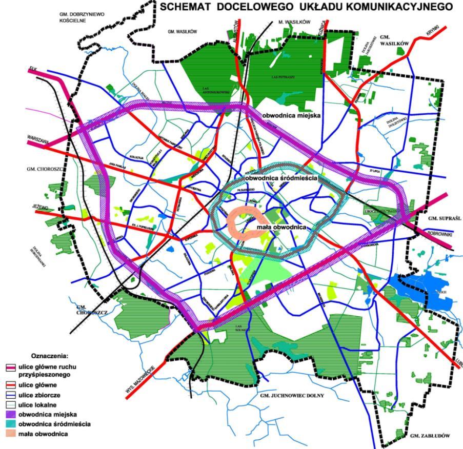 1.2.2. INWESTYCJE MIEJSKIE 1.2.2.1. PROJEKTY DROGOWO TRANSPORTOWE Infrastruktura drogowa miasta Białegostoku na przestrzeni lat jest int