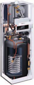 Kompaktowy kondensacyjny kocioł gazowy ze zintegrowanym biwalentnym zasobnikiem c.w.u.