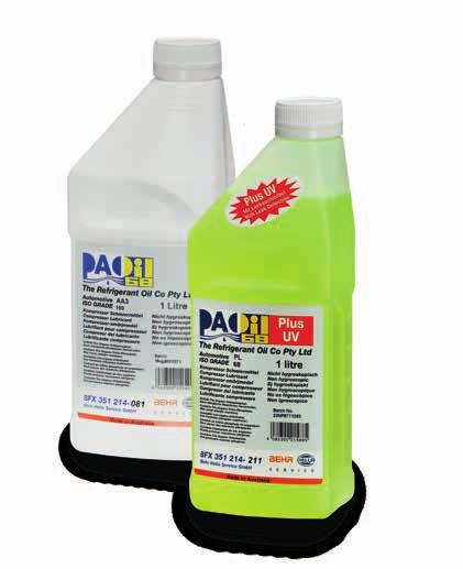 OLEJ PAO 68 I PAO 68 PLUS UV Cechy produktu Oleje niehigroskopijne: w przeciwieństwie do innych olejów nie wchłaniają wilgoci z otoczenia Możliwość stosowania alternatywnie zamiast różnych olejów PAG