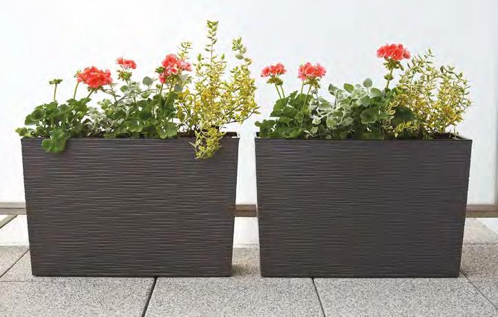 nawadniający dedicated watering system korpus i wygodny wkład z uchwytami do wyciągania planter and easy insert with handle oryginalny wzór powierzchni unique surface