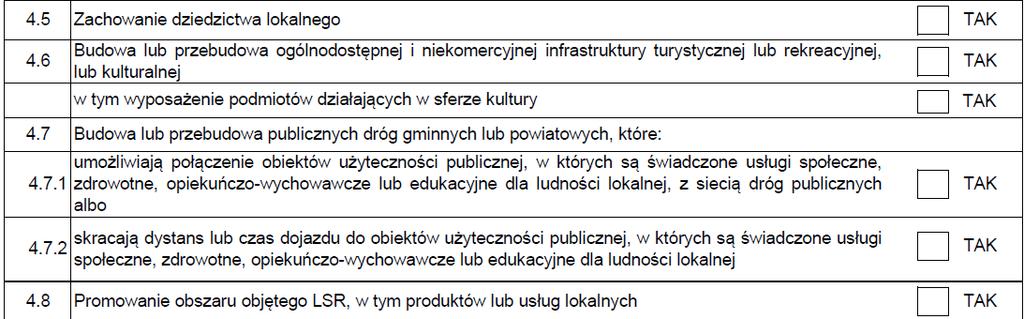 WYPEŁNIANIE WNIOSKU 4. Zakres operacji III.