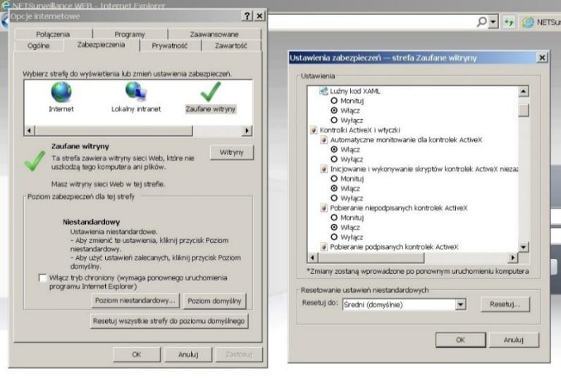 W pierwszej kolejności włączamy przeglądarkę INTERNET EXPLORER w trybie administratora (uruchom jako administrator). 2. Następnie w pasku adresów wpisujemy następujący adres IP urządzenia np.