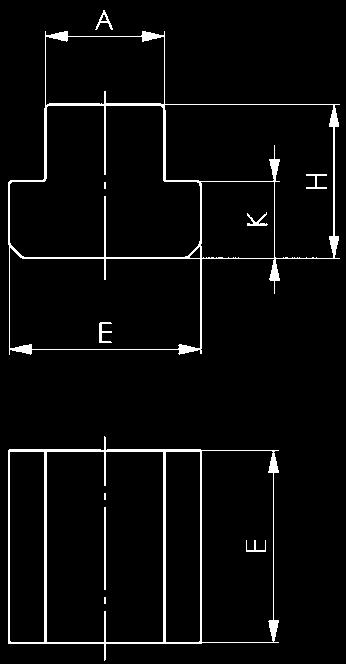 D x rowek Klasa wytrzymałości A E H K Jednostka opakowaniowa 85993 M 6x8 8 7,6 13 10 5,8 50 7 87411 M 8x10 8 9,7 15 12 6 50 11 80259 M10x12 8 11,7 18 14 7 50 14 158220 M10x14 8 13,7 22 16 8 50 27