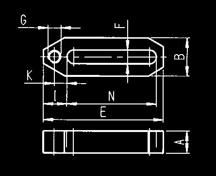 Łapa dociskowa Nr 7110GX-**-1 Łapa dociskowa prosta ulepszona cieplnie.