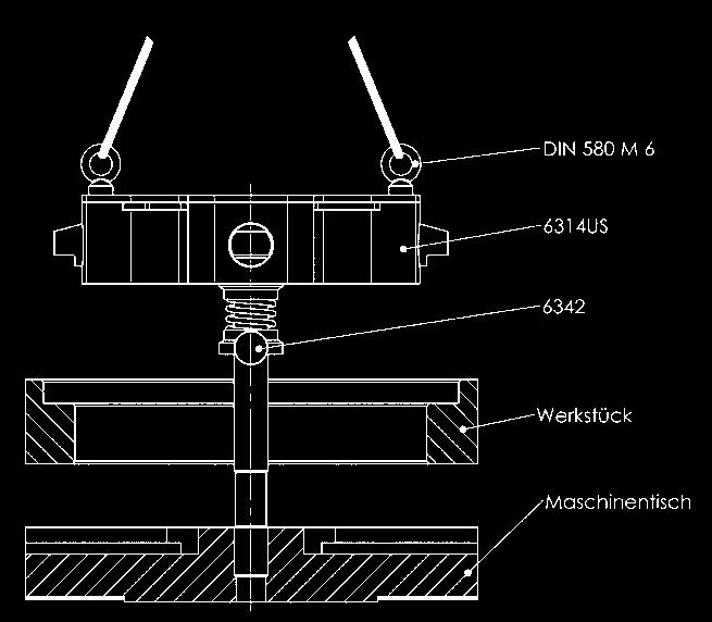 - Podane wartości siły mocującej i momentu dociągania zależą od średnicy mocowania D min./d maks. Na przykład rozmiar M12: D maks. = 165 mm F maks. = 20 KN Md maks.