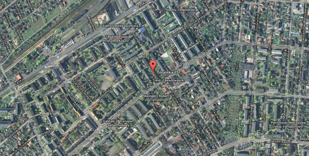 Mapa 2: Lokalizacja oraz otoczenie przedmiotowej nieruchomości Przedmiotowa nieruchomość