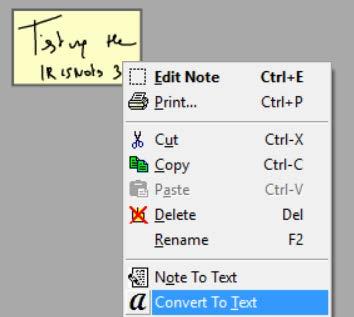 6.2.4 Konwersja notatek do postaci edytowalnej 1. Otworzyć notatkę do konwersji w programie Note Manager. 2.