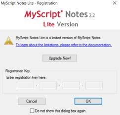 Spowoduje to uruchomienie aplikacji MyScript Notes Lite, która umożliwia konwersję notatek na tekst.