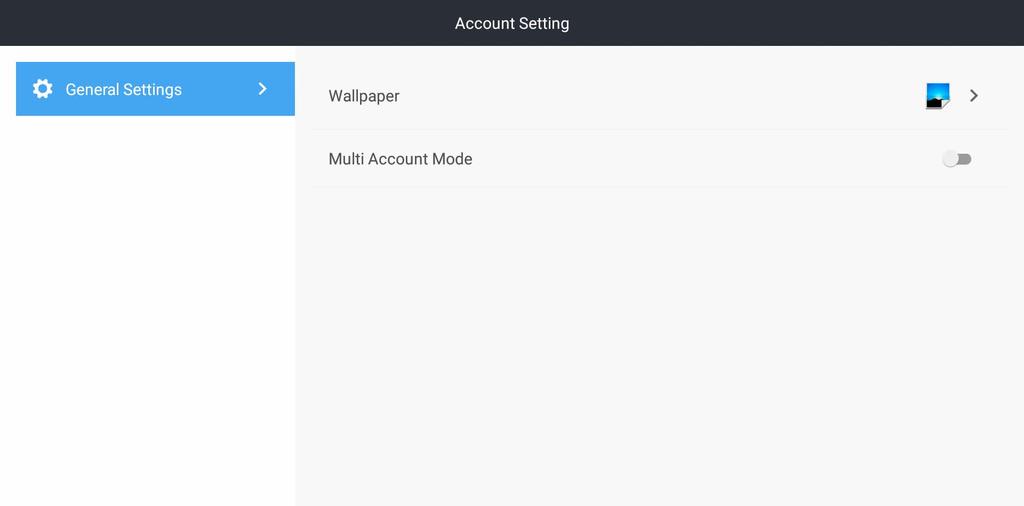 3. Aby włączyć wiele kont użytkownika, ustaw opcję Multi Account Mode na Wł. Tryb jest domyślnie ustawiony na Wył. 4. Po ustawieniu opcji Multi Account Mode na Wł.
