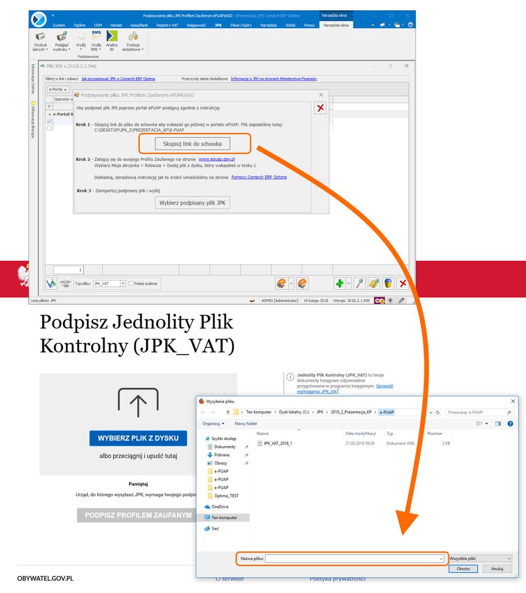 Skopiowany w Kroku 1 link należy wkleić w polu Nazwa pliku (np. za pomocą skrótu <CTRL> + <V>).