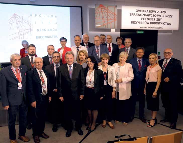 XVII Zjazd Sprawozdawczo-Wyborczy Polskiej Izby Inżynierów Budownictwa W dniach 29-30 czerwca 2018 obradował w Warszawie - przy wysokiej, około 97-procentowej frekwencji - Krajowy Zjazd