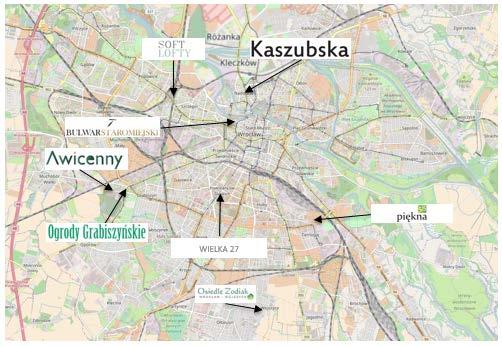 31 marca 2018 r. Gotowe 3 Do ukończenia w 2018 117 Do ukończenia w 2019 338 Do ukończenia w 2020 1 265 SUMA 1 723 Źródło: Emitent Na dzień 31 marca 2018 r.