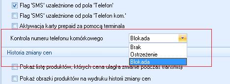Parametr do ustawienia w Centrali : Parametry lokali -> Manager -> produkty, klienci, karty. 3.