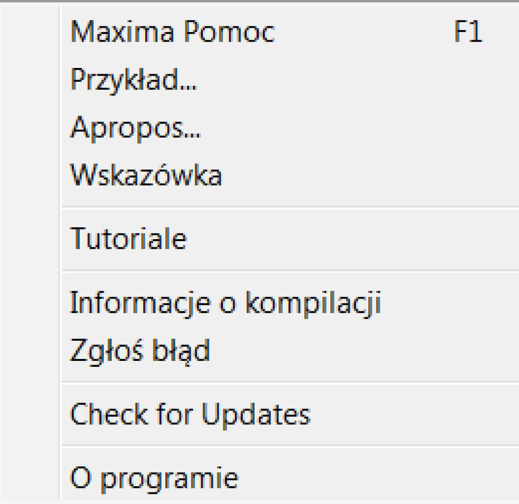 Lech Sławik Podstawy Maximy 1 Interfejs wxmaxima.wxmx 9 / 13 Pozostałe elementy tego pola będziemy wykorzystywać w bardziej zaawansowanych częsciach podręcznika.