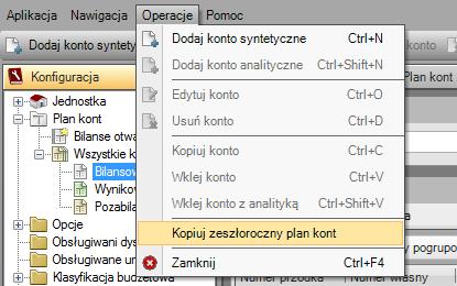 Krok 5 Utworzenie planu kont Kolejnym krokiem otwarcia roku jest skopiowanie planu kont z zeszłego roku.