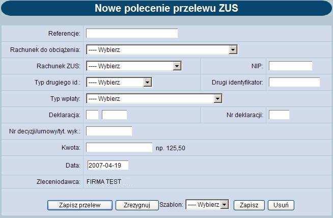 Referencje nie są istotne dla systemu, mają służyć użytkownikowi np. podczas szukania zleceń. Pole jest opcjonalne, może zostać puste.