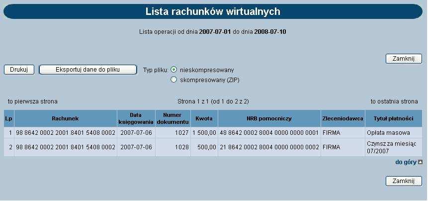 sposób sortowania (rosnąco / malejąco) wstawiając znacznik w polu odwrotnie decydujemy o zamianie kolejności wyświetlania danych.