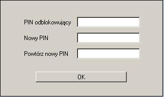 PIN Dwukrotnie podać nowy PIN Jak na rysunku poniżej: Po poprawnym