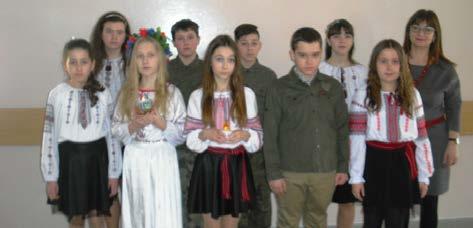 klasy IV, Radek Prokop, Norbert Lalko, Daniel Wynar, Emilia Stępniak z klasy V i Joanna Mech, Maja Ciszkowska, Paulina Głowinka, Kacper Zacharewicz z klasy VI.