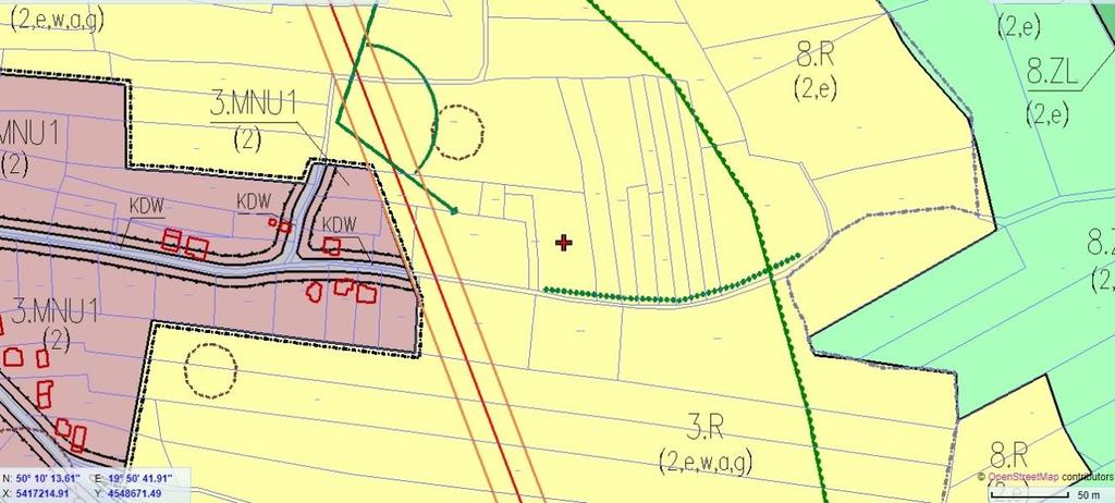 PRZEZNACZENIE NIERUCHOMOŚCI Przedmiotowa działka położona jest w terenie obowiązywania miejscowego planu zagospodarowania przestrzennego: ustaleniami miejscowego planu zagospodarowania przestrzennego