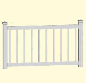 Płot Staropolski Balustradowy karo 10 szczeble 25x25mm FS-000-150-002 FS-000-160-002 FS-000-170-002 180x80