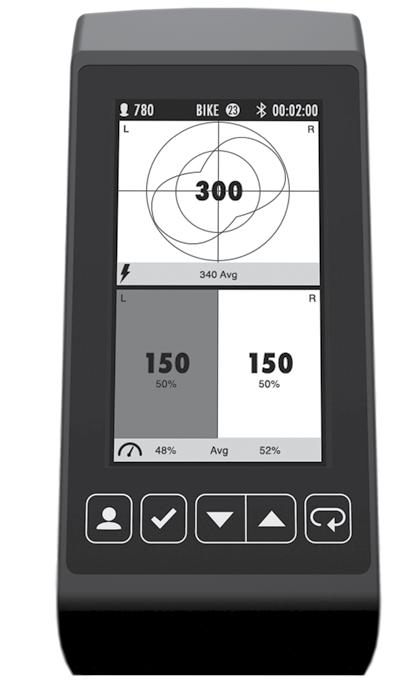 POL OBSŁUGA URZĄDZENIA TRENINGOWEGO IC8 POWER TRAINER Urządzenie IC8 Power Trainer może wyświetlać w czasie rzeczywistym wartość mocy generowanej podczas każdego naciśnięcia na pedały oraz równowadze