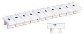 Oznaczniki do złączek Marking tags for terminal blocks Обозначители клемм TYP TYPE ТИП EZU-5 EZU-8 Materiał Material Материал Kolor Color Цвет Temperatura otoczenia [ C] Ambient temperature [ C]