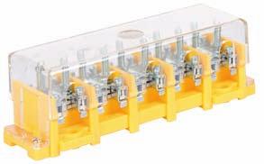 2 Złączki wielotorowe Multiple Level Terminal Blocks Многоконтактные клеммы Złączki gwintowe 12 torowe do przewodów o przekroju do 10 mm² 12 line, threaded terminal blocks for cables with